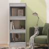 Book Cabinet & Room Divider in Grey Sonoma - Sleek Design