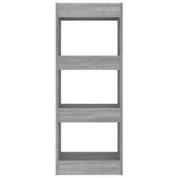 Book Cabinet & Room Divider in Grey Sonoma - Sleek Design