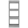 Book Cabinet & Room Divider in Grey Sonoma - Sleek Design