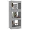 Book Cabinet & Room Divider in Grey Sonoma - Sleek Design