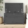 Storage Box Grey 80x40x45.5 cm Solid Wood Pine Colour grey Size 80 x 40 x 45.5 cm Quantity in Package 1 