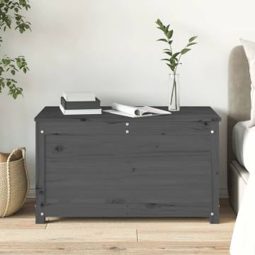 Storage Box Grey 80x40x45.5 cm - Solid Wood Pine