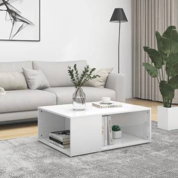 Modern High Gloss White Coffee Table - Stylish & Practical