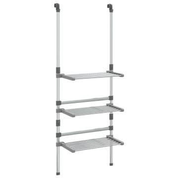 3-Tier Hanging Laundry Drying Rack - Aluminium | Hipomarket