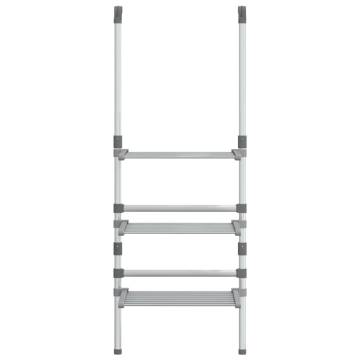 3-Tier Hanging Laundry Drying Rack - Aluminium | Hipomarket