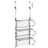 3-Tier Hanging Laundry Drying Rack - Aluminium | Hipomarket