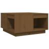 Elegant Honey Brown Coffee Table in Solid Pine Wood - 60x61x32.5 cm