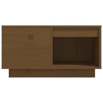 Elegant Honey Brown Coffee Table in Solid Pine Wood - 60x61x32.5 cm