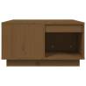 Elegant Honey Brown Coffee Table in Solid Pine Wood - 60x61x32.5 cm