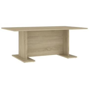 Stylish White & Sonoma Oak Coffee Table - 103.5x60 cm