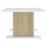 Stylish White & Sonoma Oak Coffee Table - 103.5x60 cm