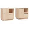 Stylish Solid Pine Bedside Cabinets - Set of 2 | HipoMarket