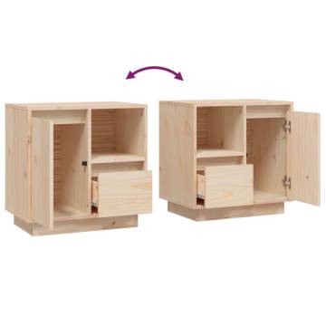 Stylish Solid Pine Bedside Cabinets - Set of 2 | HipoMarket