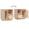 Stylish Solid Pine Bedside Cabinets - Set of 2 | HipoMarket