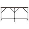 Stylish Brown Oak Console Table - 140x29x75 cm