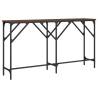 Stylish Brown Oak Console Table - 140x29x75 cm