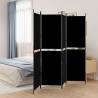 4-Panel Room Divider Black 200x180 cm Fabric Colour black Size 200 x 180 cm Number of 1 Number_of_Panels 4 