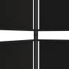 4-Panel Black Room Divider - 200x180 cm Fabric | HipoMarket