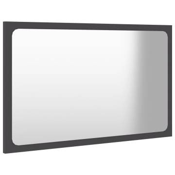 Stylish Grey Bathroom Mirror - 60x1.5x37 cm | HipoMarket UK