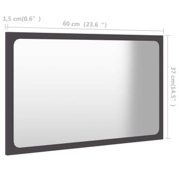 Stylish Grey Bathroom Mirror - 60x1.5x37 cm | HipoMarket UK