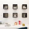 Wall Cube Shelves 6 pcs Black - Stylish Storage Solutions