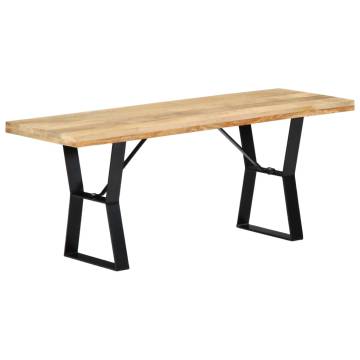 Bench 110 cm Solid Mango Wood - Unique Industrial Style