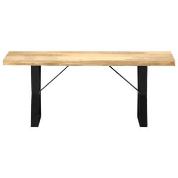 Bench 110 cm Solid Mango Wood - Unique Industrial Style