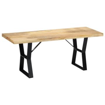 Bench 110 cm Solid Mango Wood - Unique Industrial Style