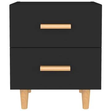 Scandinavian Bed Cabinets - 2 pcs Black 40x35x47.5 cm