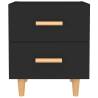 Scandinavian Bed Cabinets - 2 pcs Black 40x35x47.5 cm