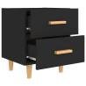 Scandinavian Bed Cabinets - 2 pcs Black 40x35x47.5 cm