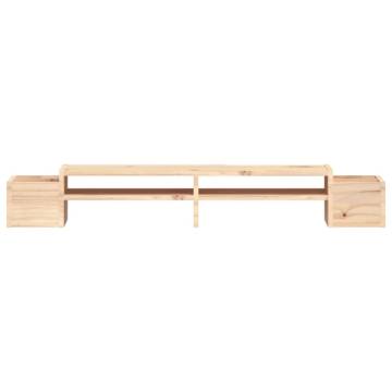 Monitor Stand - Solid Pine Wood, 100x27.5x15 cm | HipoMarket