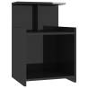 High Gloss Black Bed Cabinet - Stylish & Durable | Hipo Market