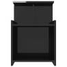 High Gloss Black Bed Cabinet - Stylish & Durable | Hipo Market