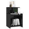 High Gloss Black Bed Cabinet - Stylish & Durable | Hipo Market