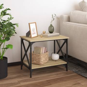 Stylish Sonoma Oak Side Table - 55x38x45 cm | Hipomarket