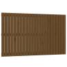 Elegant Honey Brown Wall Headboard - Solid Wood Pine