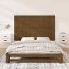 Elegant Honey Brown Wall Headboard - Solid Wood Pine