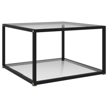 Stylish Transparent Coffee Table - 60x60x35 cm Tempered Glass