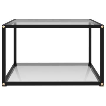 Stylish Transparent Coffee Table - 60x60x35 cm Tempered Glass