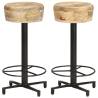 Bar Stools 2 pcs 66 cm Solid Mango Wood Size 66 cm Quantity in Package 2 