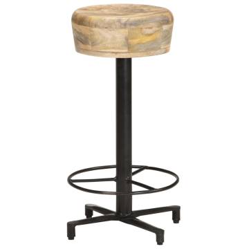 Stylish 2 Pcs Bar Stools 66 cm | Solid Mango Wood