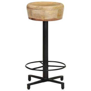 Stylish 2 Pcs Bar Stools 66 cm | Solid Mango Wood