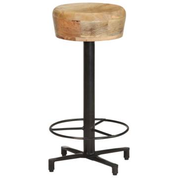 Stylish 2 Pcs Bar Stools 66 cm | Solid Mango Wood