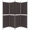 4-Panel Brown Room Divider 200x180 cm | Stylish Privacy Solution