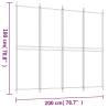 4-Panel Brown Room Divider 200x180 cm | Stylish Privacy Solution