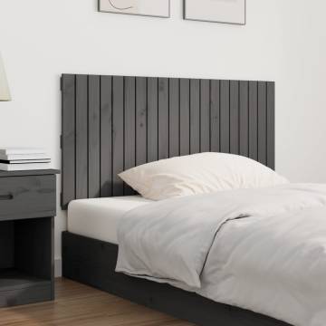 Elegant Grey Wall Headboard - Solid Pine - 127.5x3x60 cm