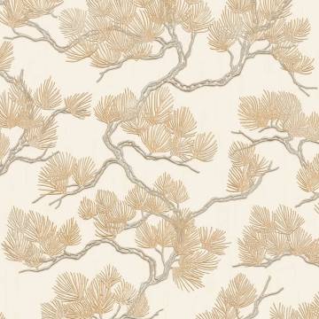 DUTCH WALLCOVERINGS Pine Tree Cream Wallpaper - Durable & Stylish