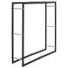 Firewood Rack Black Steel 100x25x100 cm - Durable & Stylish