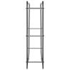 Firewood Rack Black Steel 100x25x100 cm - Durable & Stylish